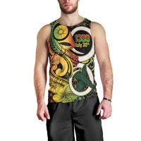Vanuatu 1980 Men Tank Top Ni-Van Tamtam Sand Drawing Pattern LT14 - Polynesian Pride