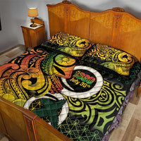Vanuatu 1980 Quilt Bed Set Ni-Van Tamtam Sand Drawing Pattern LT14 - Polynesian Pride