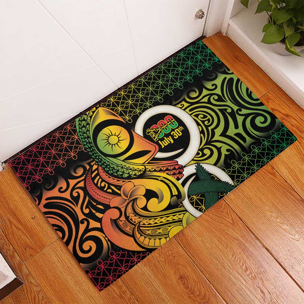 Vanuatu 1980 Rubber Doormat Ni-Van Tamtam Sand Drawing Pattern LT14 - Polynesian Pride