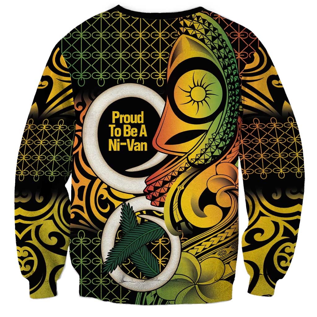 Vanuatu 1980 Sweatshirt Ni-Van Tamtam Sand Drawing Pattern LT14 - Polynesian Pride