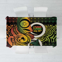 Vanuatu 1980 Tablecloth Ni-Van Tamtam Sand Drawing Pattern LT14 Black - Polynesian Pride