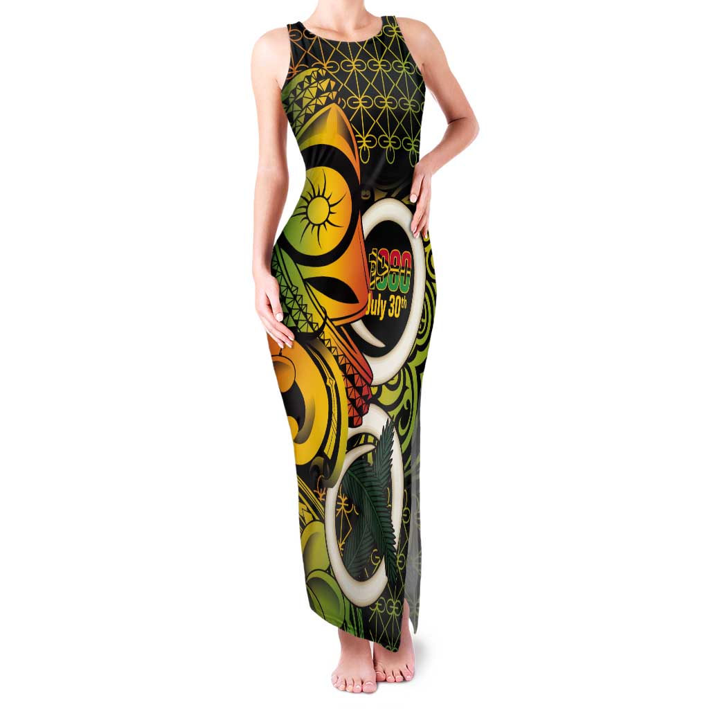 Vanuatu 1980 Tank Maxi Dress Ni-Van Tamtam Sand Drawing Pattern