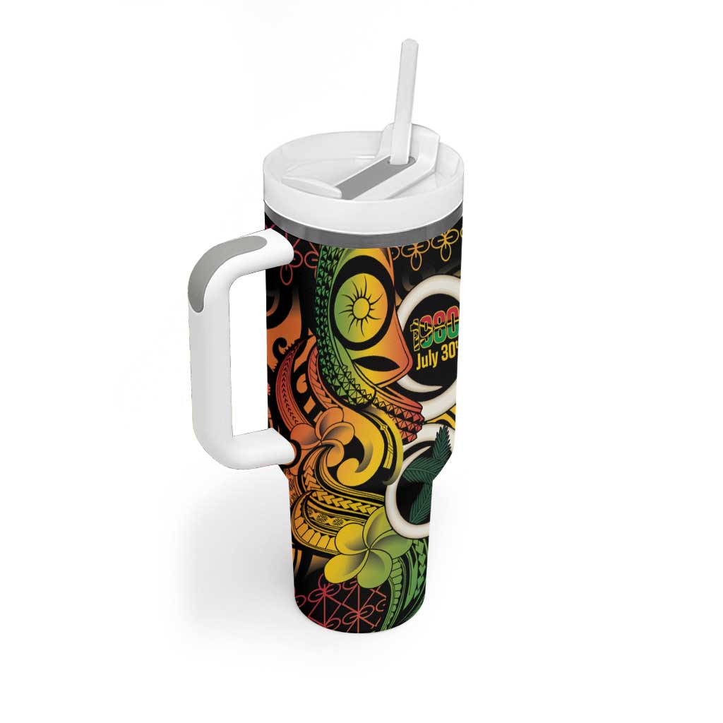 Vanuatu 1980 Tumbler With Handle Ni-Van Tamtam Sand Drawing Pattern
