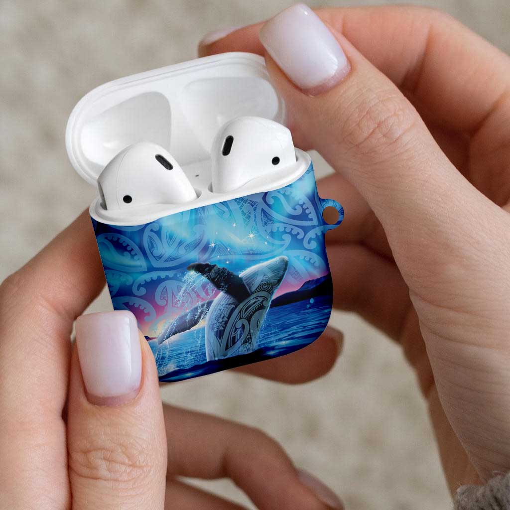 New Zealand Matariki Humpback Whale AirPods Case Paikea Maori New Year Blue Galaxy LT14 - Polynesian Pride