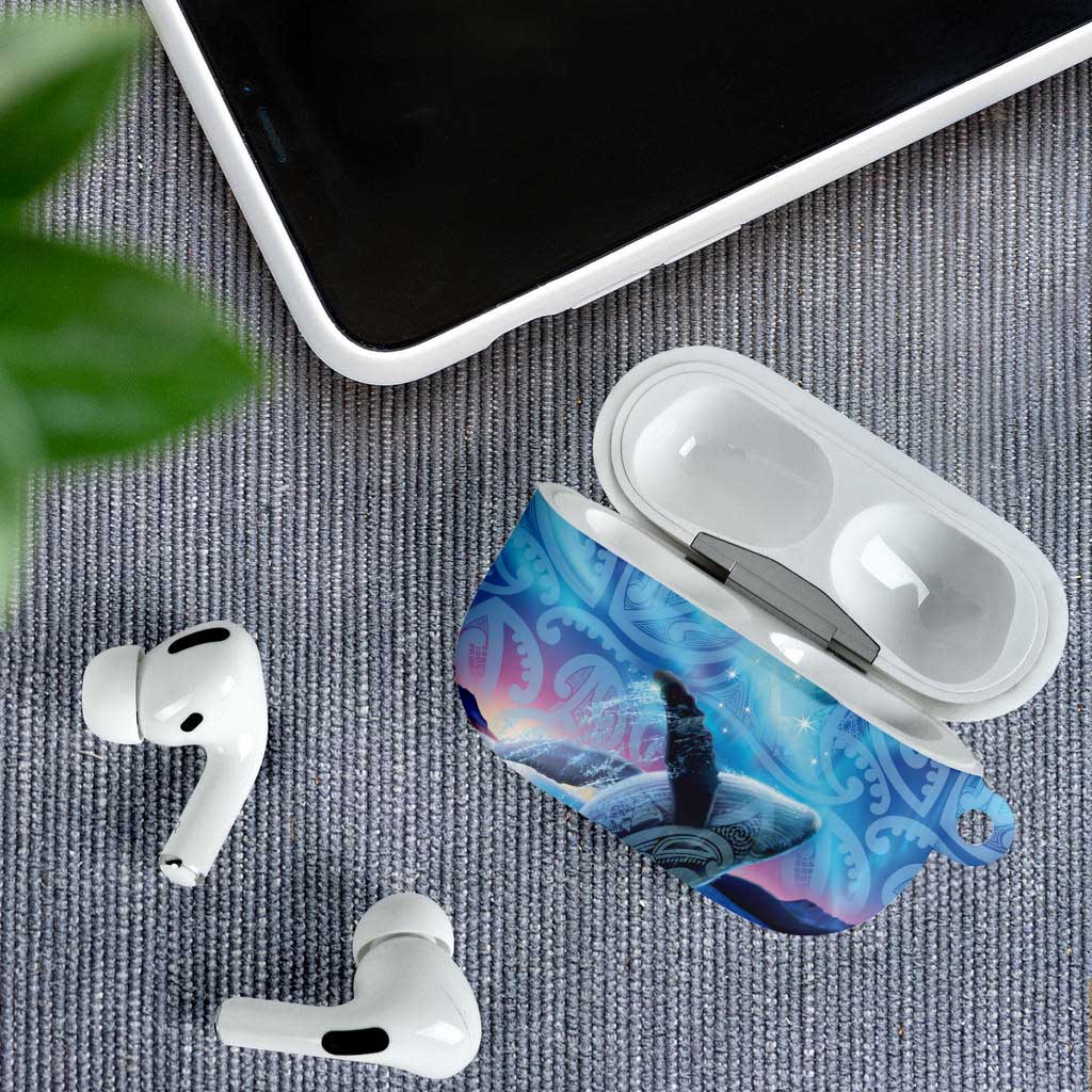 New Zealand Matariki Humpback Whale AirPods Case Paikea Maori New Year Blue Galaxy LT14 - Polynesian Pride