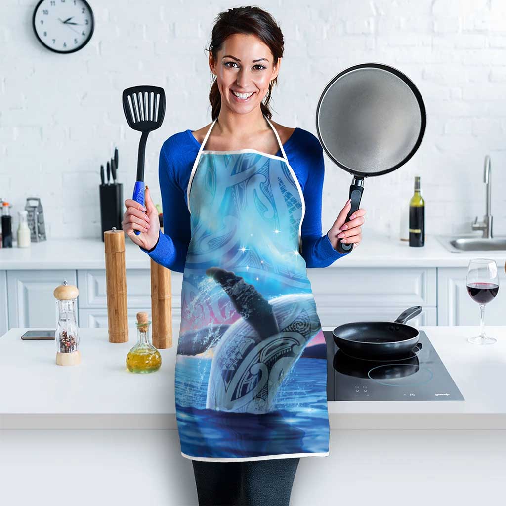 New Zealand Matariki Humpback Whale Apron Paikea Maori New Year Blue Galaxy LT14 - Polynesian Pride