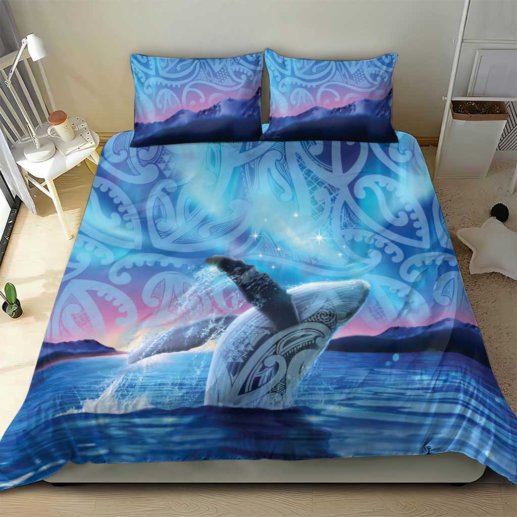 New Zealand Matariki Humpback Whale Bedding Set Paikea Maori New Year Blue Galaxy LT14 - Polynesian Pride