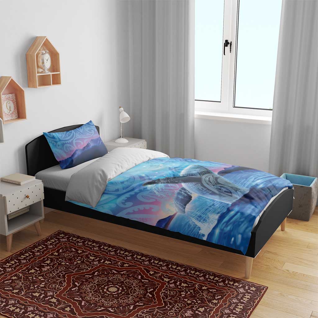 New Zealand Matariki Humpback Whale Bedding Set Paikea Maori New Year Blue Galaxy LT14 - Polynesian Pride