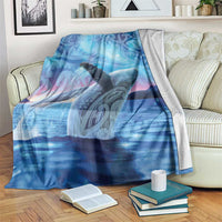 New Zealand Matariki Humpback Whale Blanket Paikea Maori New Year Blue Galaxy LT14 Blue - Polynesian Pride