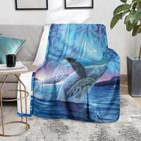 New Zealand Matariki Humpback Whale Blanket Paikea Maori New Year Blue Galaxy LT14 - Polynesian Pride