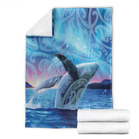 New Zealand Matariki Humpback Whale Blanket Paikea Maori New Year Blue Galaxy LT14 - Polynesian Pride