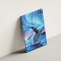New Zealand Matariki Humpback Whale Canvas Wall Art Paikea Maori New Year Blue Galaxy