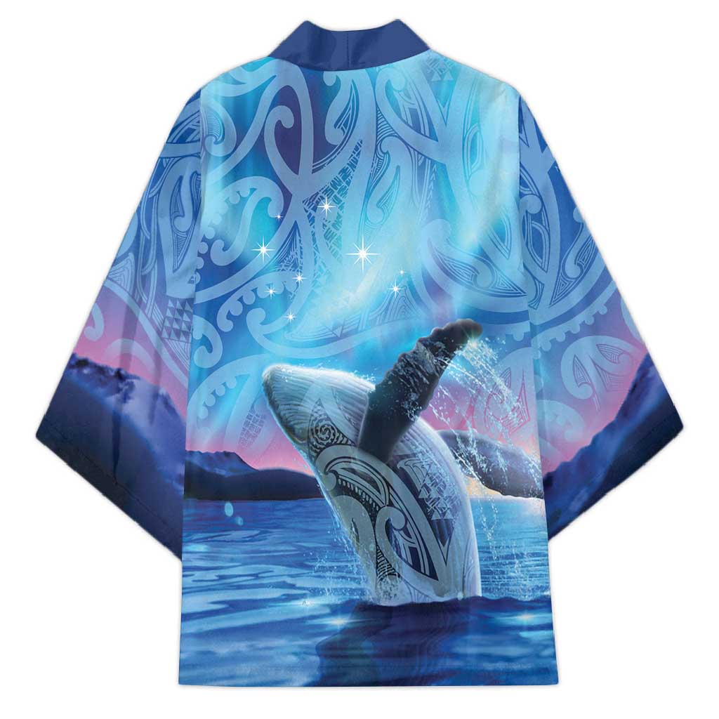 New Zealand Matariki Humpback Whale Kimono Paikea Maori New Year Blue Galaxy LT14 - Polynesian Pride