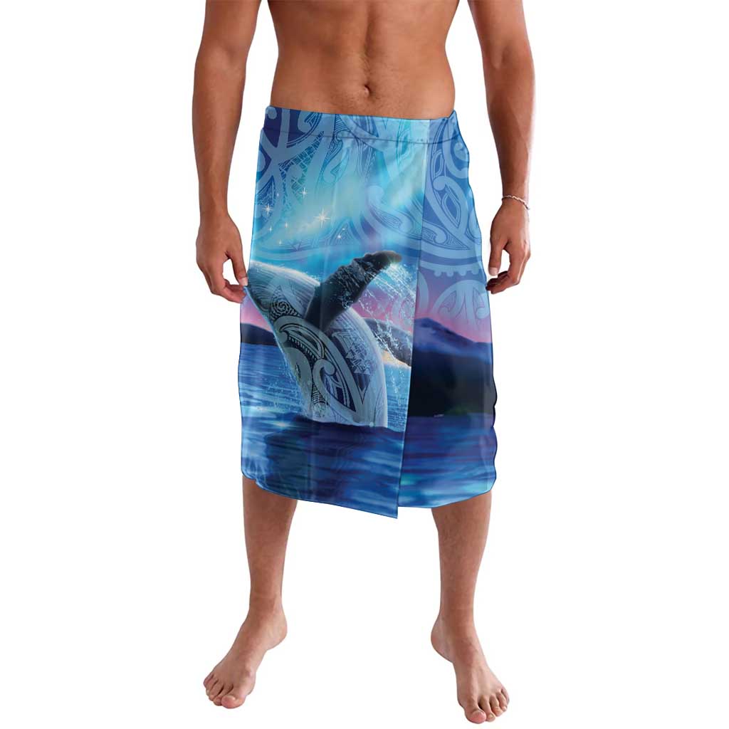 New Zealand Matariki Humpback Whale Lavalava Paikea Maori New Year Blue Galaxy LT14 Blue - Polynesian Pride