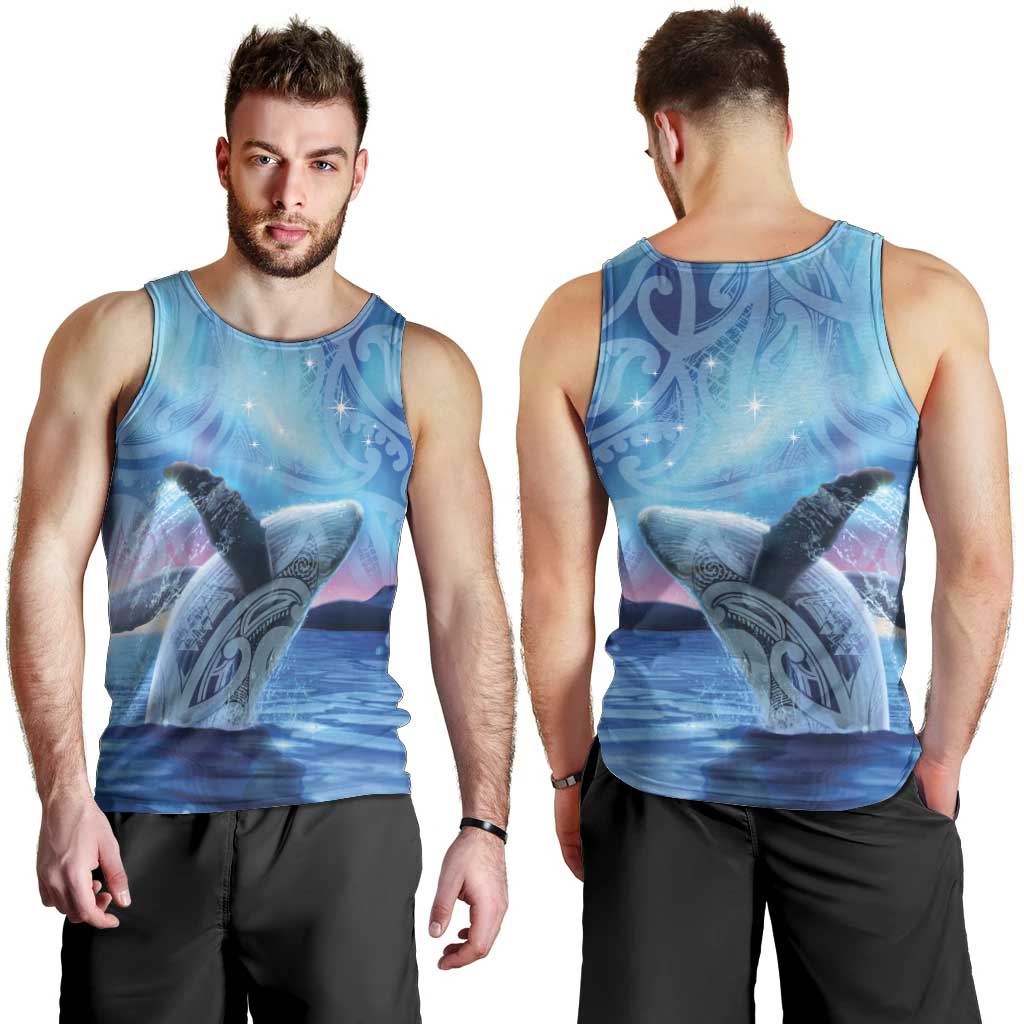 New Zealand Matariki Humpback Whale Men Tank Top Paikea Maori New Year Blue Galaxy LT14 - Polynesian Pride