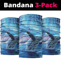 New Zealand Matariki Humpback Whale Neck Gaiter Paikea Maori New Year Blue Galaxy LT14 package One Size: 25*50cm Blue - Polynesian Pride