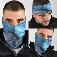 New Zealand Matariki Humpback Whale Neck Gaiter Paikea Maori New Year Blue Galaxy LT14 - Polynesian Pride