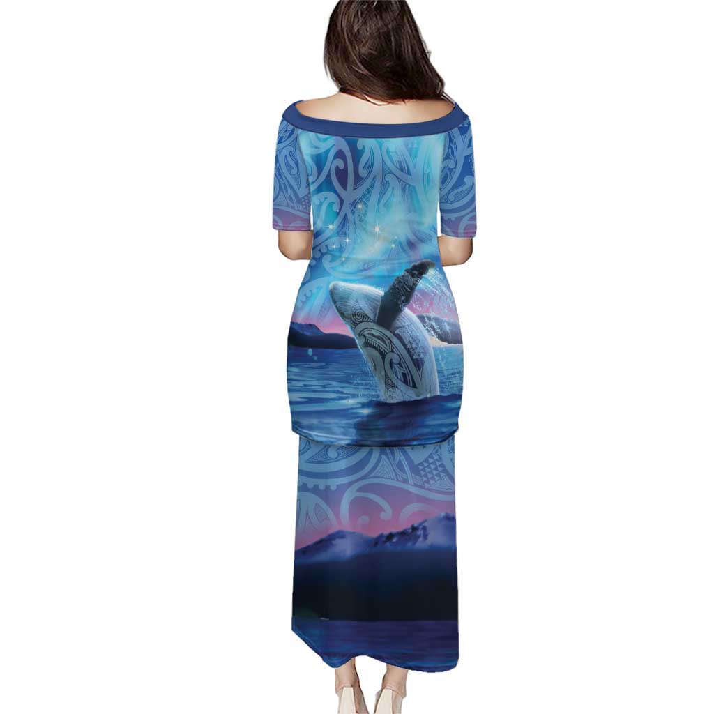 New Zealand Matariki Humpback Whale Puletasi Paikea Maori New Year Blue Galaxy LT14 - Polynesian Pride