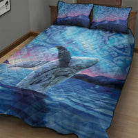 New Zealand Matariki Humpback Whale Quilt Bed Set Paikea Maori New Year Blue Galaxy LT14 - Polynesian Pride