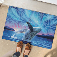 New Zealand Matariki Humpback Whale Rubber Doormat Paikea Maori New Year Blue Galaxy
