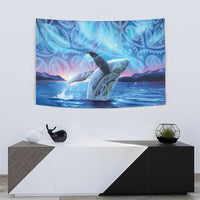 New Zealand Matariki Humpback Whale Tapestry Paikea Maori New Year Blue Galaxy LT14 - Polynesian Pride