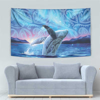 New Zealand Matariki Humpback Whale Tapestry Paikea Maori New Year Blue Galaxy LT14 - Polynesian Pride