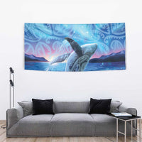 New Zealand Matariki Humpback Whale Tapestry Paikea Maori New Year Blue Galaxy LT14 - Polynesian Pride