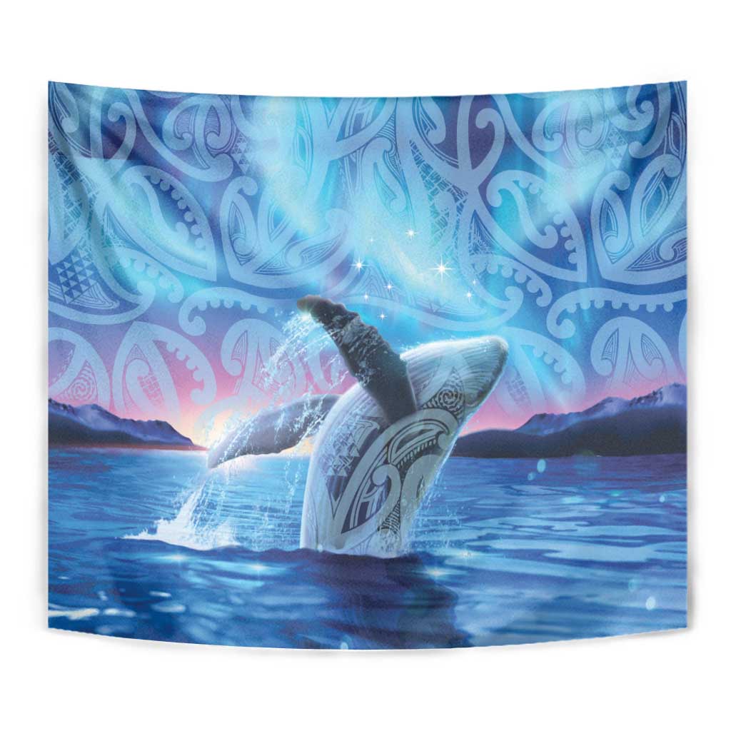 New Zealand Matariki Humpback Whale Tapestry Paikea Maori New Year Blue Galaxy LT14 - Polynesian Pride