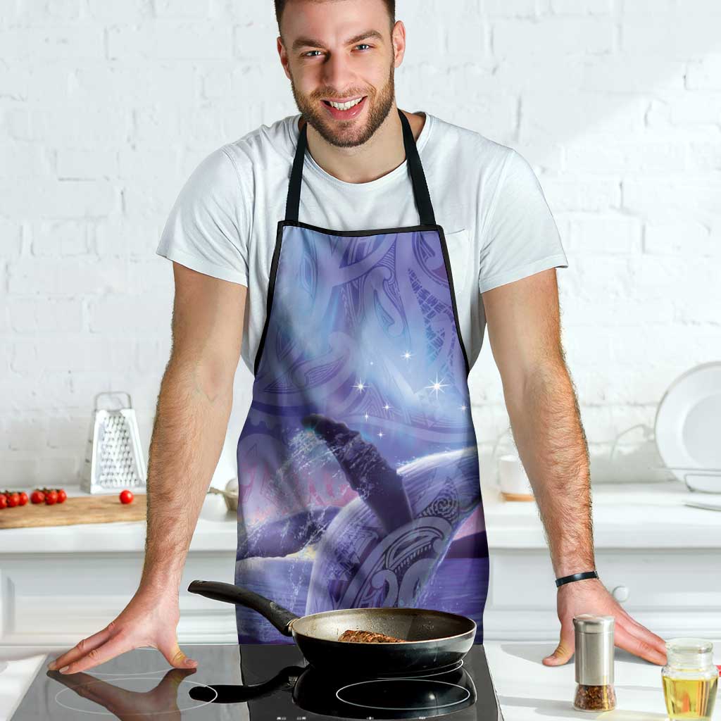 New Zealand Matariki Humpback Whale Apron Paikea Maori New Year Purple Galaxy LT14 - Polynesian Pride