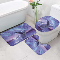 New Zealand Matariki Humpback Whale Bathroom Set Paikea Maori New Year Purple Galaxy LT14 - Polynesian Pride