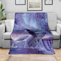 New Zealand Matariki Humpback Whale Blanket Paikea Maori New Year Purple Galaxy LT14 - Polynesian Pride