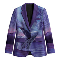 New Zealand Matariki Humpback Whale Blazer Paikea Maori New Year Purple Galaxy LT14 Unisex Purple - Polynesian Pride