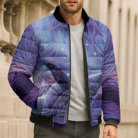 New Zealand Matariki Humpback Whale Bomber Puffer Jacket Paikea Maori New Year Purple Galaxy LT14 - Polynesian Pride
