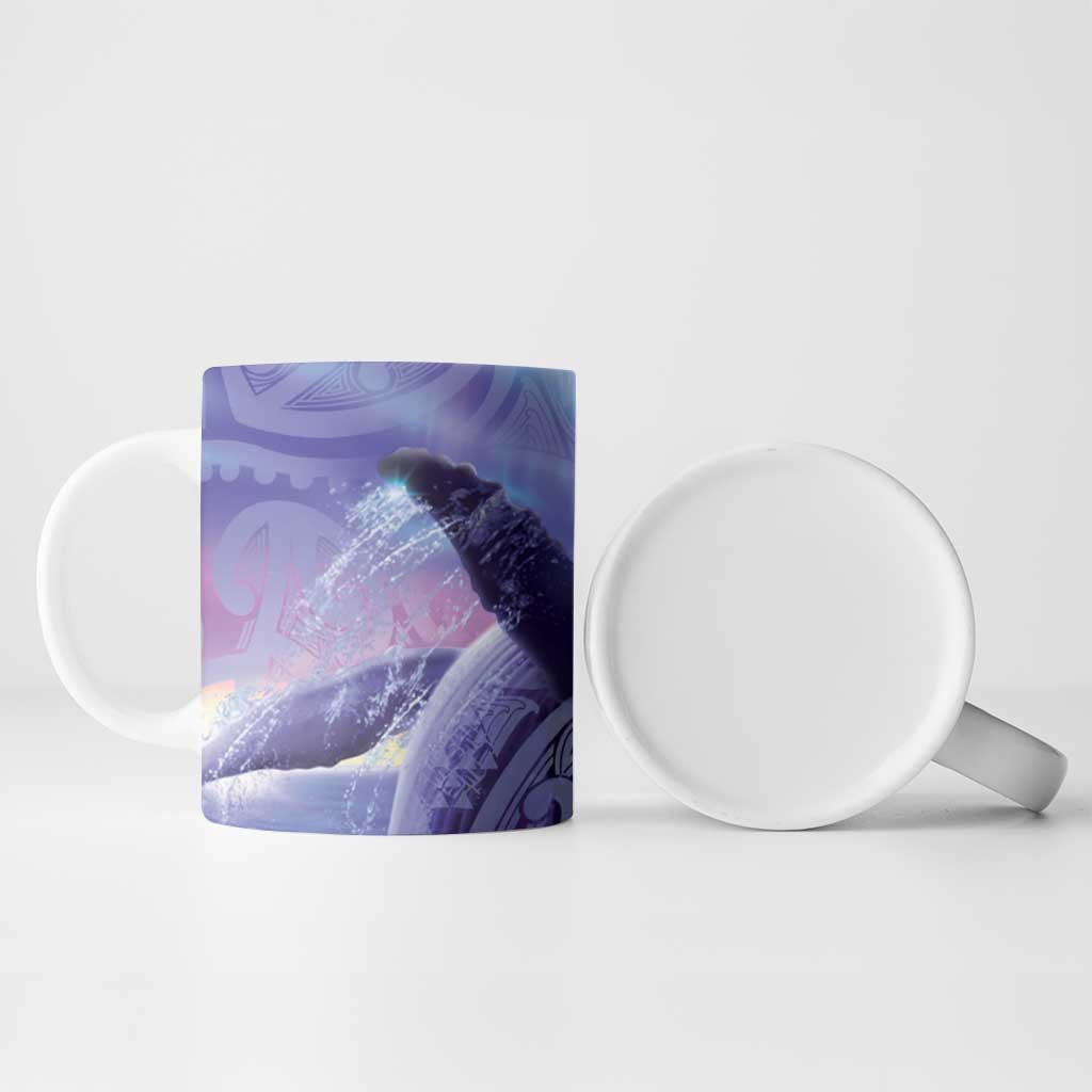 New Zealand Matariki Humpback Whale Ceramic Mug Paikea Maori New Year Purple Galaxy LT14 - Polynesian Pride