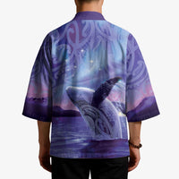 New Zealand Matariki Humpback Whale Kimono Paikea Maori New Year Purple Galaxy LT14 - Polynesian Pride