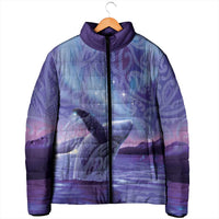 New Zealand Matariki Humpback Whale Padded Jacket Paikea Maori New Year Purple Galaxy LT14 - Polynesian Pride