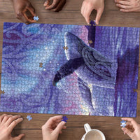 New Zealand Matariki Humpback Whale Puzzle Paikea Maori New Year Purple Galaxy LT14 - Polynesian Pride