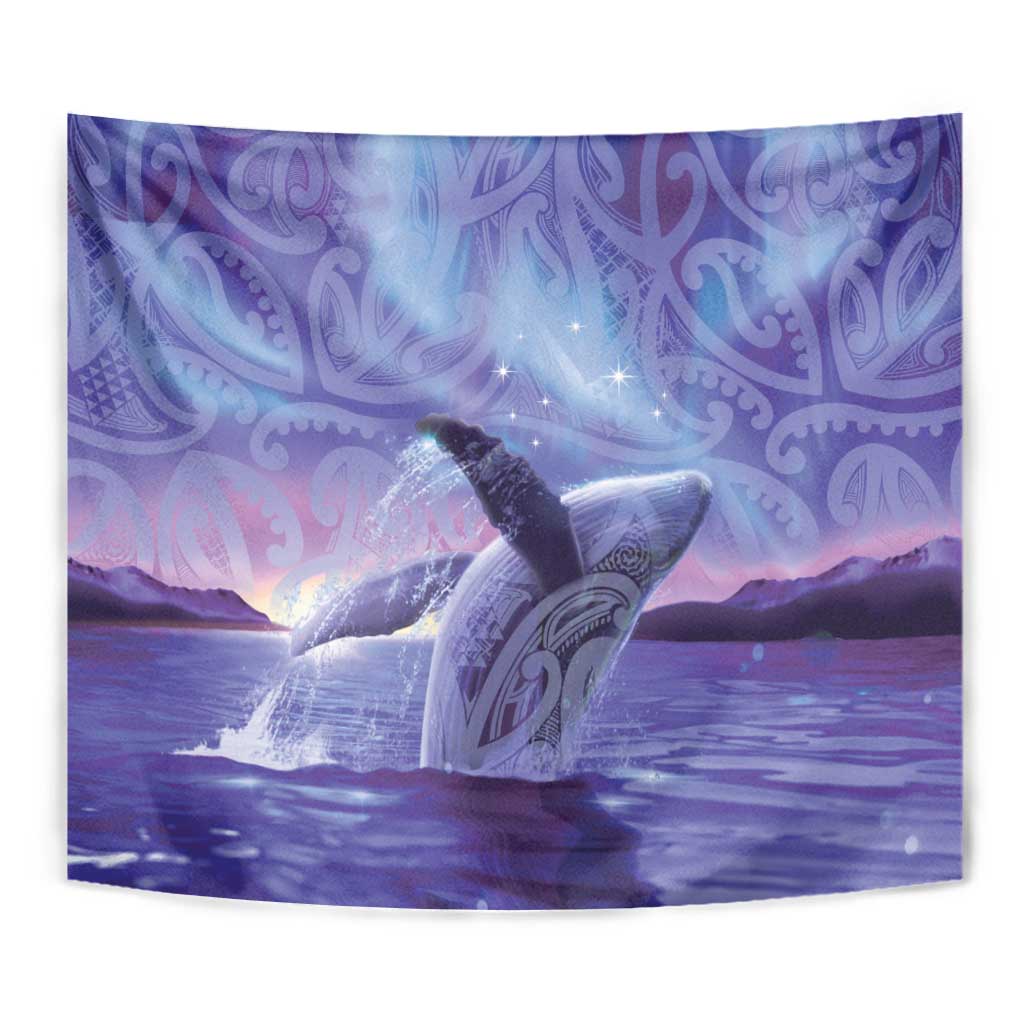 New Zealand Matariki Humpback Whale Tapestry Paikea Maori New Year Purple Galaxy LT14 - Polynesian Pride