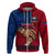 Custom Father Day Samoa Hoodie Manuia le Aso Sa o Tama Red Version LT14 Zip Hoodie Red - Polynesian Pride