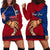 Personalised Father Day Samoa Hoodie Dress Manuia le Aso Sa o Tama Red Version LT14 - Polynesian Pride