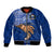 Polynesian Pride Father Day Samoa Bomber Jacket Manuia le Aso Sa o Tama Blue Version LT14 Unisex Blue - Polynesian Pride