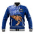 Personalised Father Day Samoa Baseball Jacket Manuia le Aso Sa o Tama Blue Version LT14 Unisex Blue - Polynesian Pride