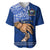 Personalised Father Day Samoa Baseball Jersey Manuia le Aso Sa o Tama Blue Version LT14 Blue - Polynesian Pride