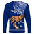 Personalised Father Day Samoa Long Sleeve Shirt Manuia le Aso Sa o Tama Blue Version LT14 - Polynesian Pride