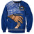 Personalised Father Day Samoa Sweatshirt Manuia le Aso Sa o Tama Blue Version LT14 Unisex Blue - Polynesian Pride