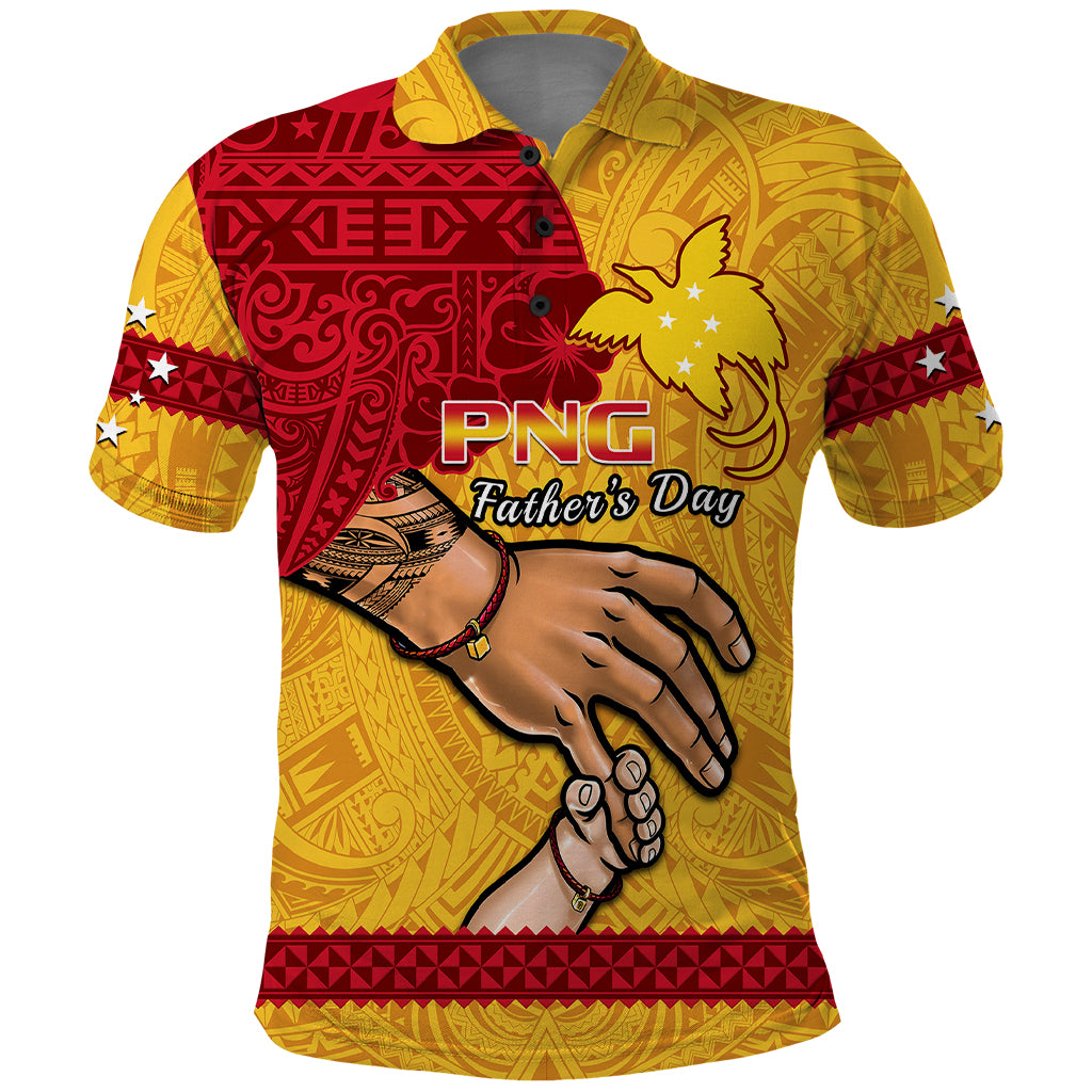 Polynesian Pride Father Day Papua New Guinea Polo Shirt PNG I Love You Dad Yellow Version LT14 Yellow - Polynesian Pride