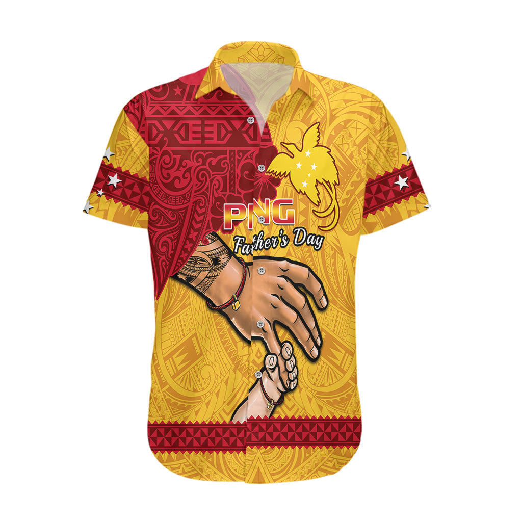 Personalised Father Day Papua New Guinea Hawaiian Shirt PNG I Love You Dad Yellow Version LT14 Yellow - Polynesian Pride