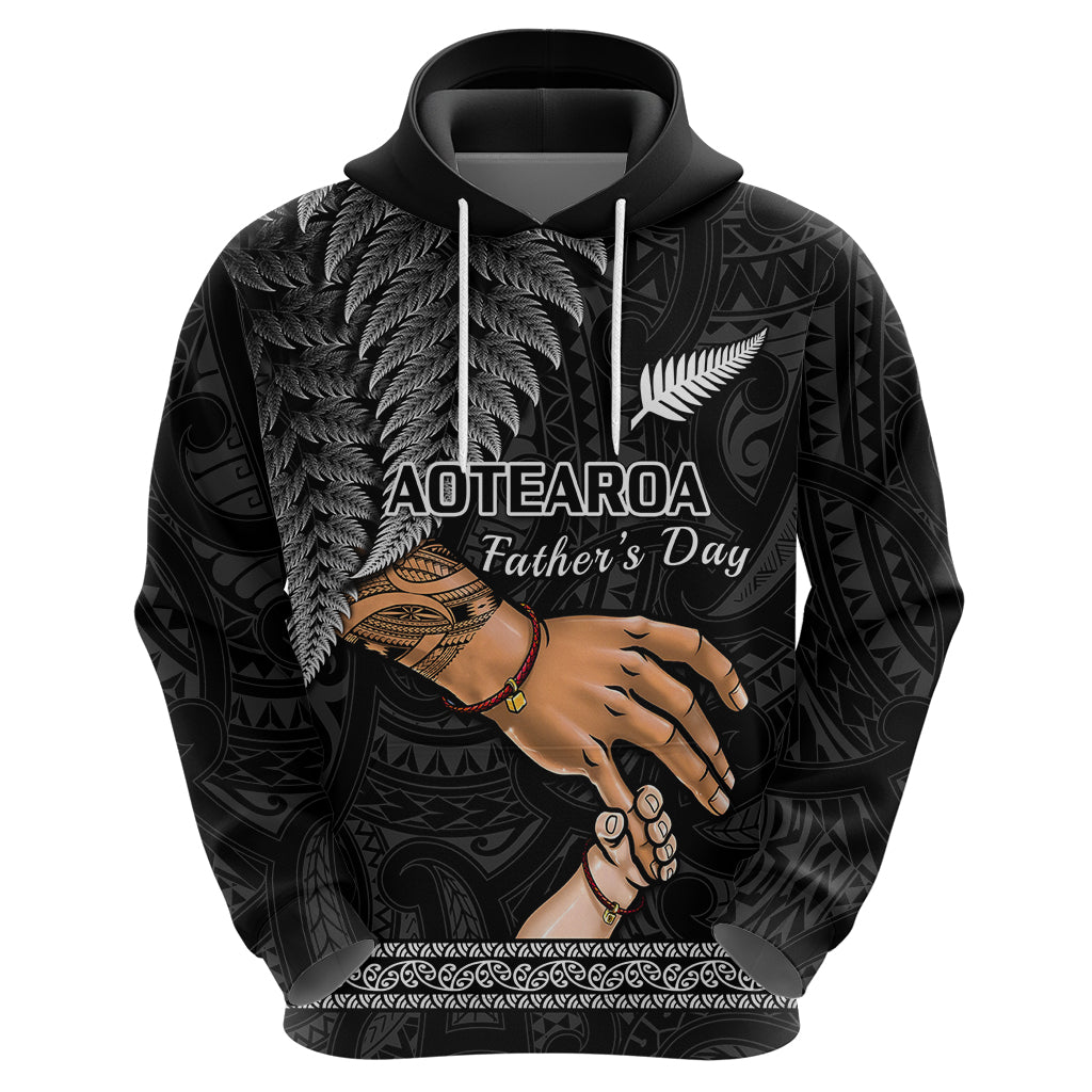 Polynesian Pride Father Day New Zealand Hoodie Aotearoa Maori Fern I Love You Dad LT14 - Polynesian Pride