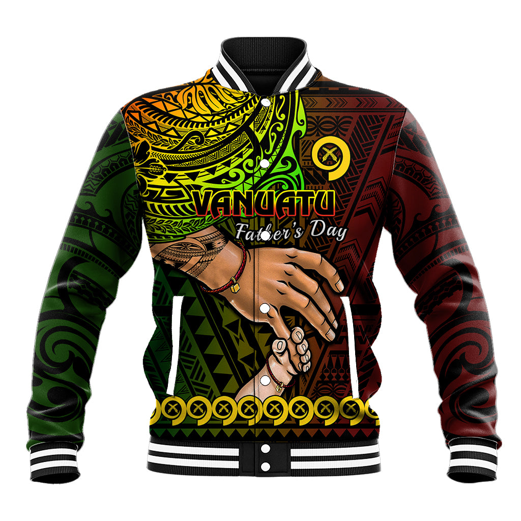 Personalised Father Day Vanuatu Baseball Jacket I Love You Dad Reggae Version LT14 Unisex Reggae - Polynesian Pride