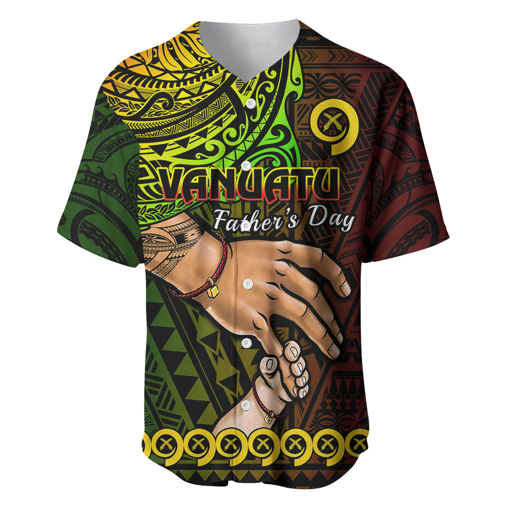 Personalised Father Day Vanuatu Baseball Jersey I Love You Dad Reggae Version LT14 Reggae - Polynesian Pride